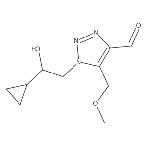 1-(2-cyclopropyl-2-hydroxyethyl)-5-(methoxymethyl)-1H-1,2,3-triazole-4-carbaldehyde结构式