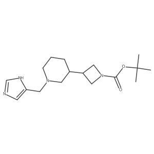 3-[1-(1H-imidazol-5-ylmethyl)-3-piperidinyl]-1-azetidinecarboxylic acid 1,1-dimethylethyl ester Structure