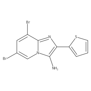 6,8-Dibromo-2-(thiophen-2-yl)imidazo[1,2-a]pyridin-3-amine Structure