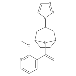 8-(2-methoxypyridine-3-carbonyl)-3-(1H-1,2,3-triazol-1-yl)-8-azabicyclo[3.2.1]octane Structure