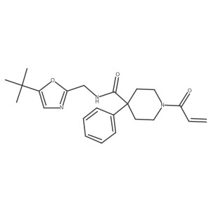 N-[(5-tert-butyl-1,3-oxazol-2-yl)methyl]-4-phenyl-1-(prop-2-enoyl)piperidine-4-carboxamide Structure