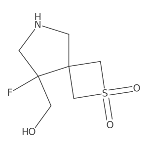 8-Fluoro-8-(hydroxymethyl)-2lambda6-thia-6-azaspiro[3.4]octane-2,2-dione结构式