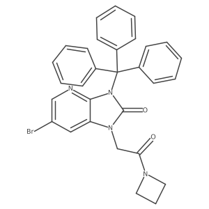 1-[2-(1-Azetidinyl)-2-oxoethyl]-6-bromo-1,3-dihydro-3-(triphenylmethyl)-2H-imidazo[4,5-b]pyridin-2-one Structure