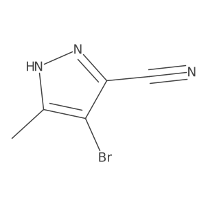 4-Bromo-5-methyl-1H-pyrazole-3-carbonitrile结构式