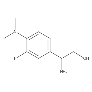 (2R)-2-amino-2-[4-(dimethylamino)-3-fluorophenyl]ethan-1-ol结构式