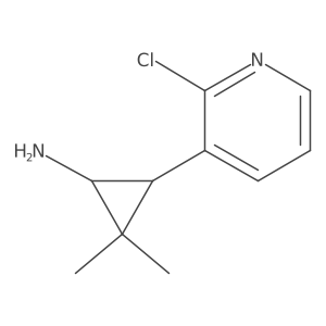 rac-(1R,3R)-3-(2-chloropyridin-3-yl)-2,2-dimethylcyclopropan-1-amine Structure