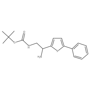tert-butyl N-[2-amino-2-(5-phenylthiophen-2-yl)ethyl]carbamate Structure