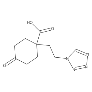 4-oxo-1-[2-(1H-1,2,3,4-tetrazol-1-yl)ethyl]cyclohexane-1-carboxylic acid结构式