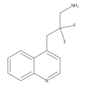 2,2-Difluoro-3-(quinolin-4-yl)propan-1-amine Structure