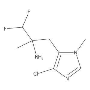 3-(4-chloro-1-methyl-1H-imidazol-5-yl)-1,1-difluoro-2-methylpropan-2-amine结构式