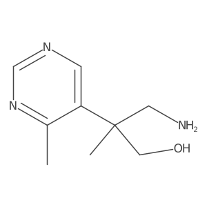 3-Amino-2-methyl-2-(4-methylpyrimidin-5-yl)propan-1-ol结构式