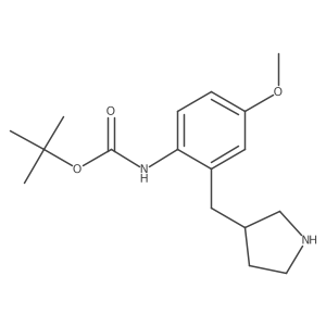 tert-butyl N-{4-methoxy-2-[(pyrrolidin-3-yl)methyl]phenyl}carbamate Structure
