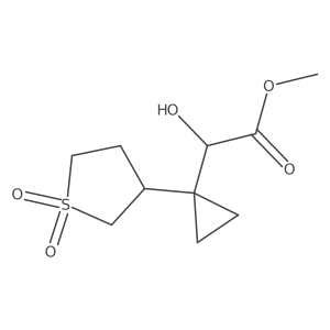 Methyl 2-[1-(1,1-dioxo-1lambda6-thiolan-3-yl)cyclopropyl]-2-hydroxyacetate结构式