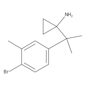 1-[2-(4-Bromo-3-methylphenyl)propan-2-yl]cyclopropan-1-amine Structure