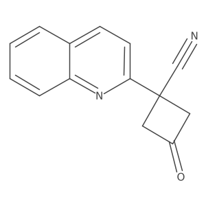 3-Oxo-1-(quinolin-2-yl)cyclobutane-1-carbonitrile结构式