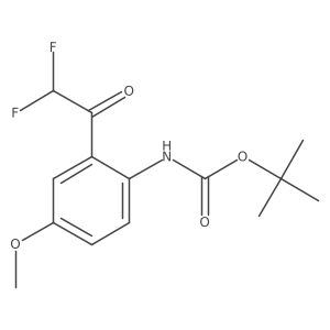 tert-butyl N-[2-(2,2-difluoroacetyl)-4-methoxyphenyl]carbamate结构式
