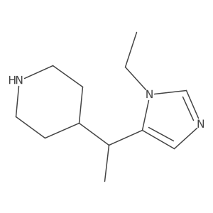 4-[1-(1-ethyl-1H-imidazol-5-yl)ethyl]piperidine Structure