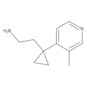 2-[1-(3-Methylpyridin-4-yl)cyclopropyl]ethan-1-amine结构式