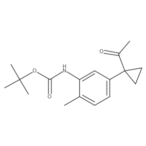 tert-butyl N-[5-(1-acetylcyclopropyl)-2-methylphenyl]carbamate Structure