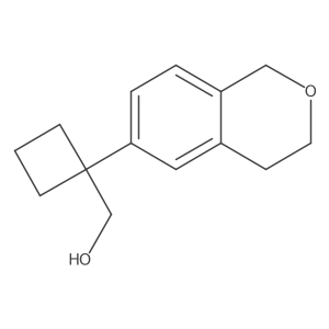 [1-(3,4-dihydro-1H-2-benzopyran-6-yl)cyclobutyl]methanol结构式
