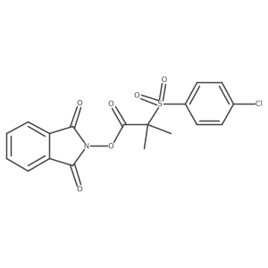 1,3-dioxo-2,3-dihydro-1H-isoindol-2-yl 2-(4-chlorobenzenesulfonyl)-2-methylpropanoate结构式
