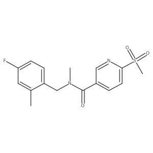 n-[(4-Fluoro-2-methylphenyl)methyl]-6-methanesulfonyl-n-methylpyridine-3-carboxamide结构式