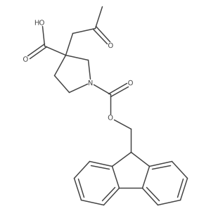 1-{[(9H-fluoren-9-yl)methoxy]carbonyl}-3-(2-oxopropyl)pyrrolidine-3-carboxylic acid Structure