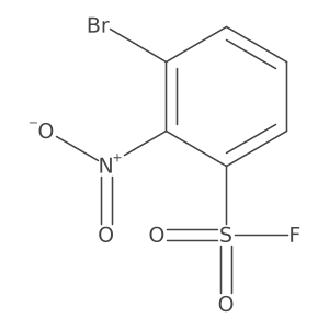 3-Bromo-2-nitrobenzene-1-sulfonyl fluoride结构式