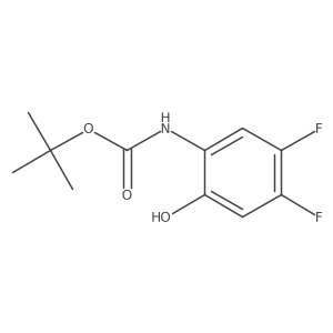 tert-butyl N-(4,5-difluoro-2-hydroxyphenyl)carbamate结构式