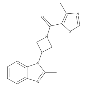 2-methyl-1-[1-(4-methyl-1,3-thiazole-5-carbonyl)azetidin-3-yl]-1H-1,3-benzodiazole Structure