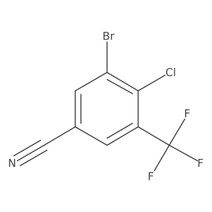 3-Bromo-4-chloro-5-(trifluoromethyl)benzonitrile Structure