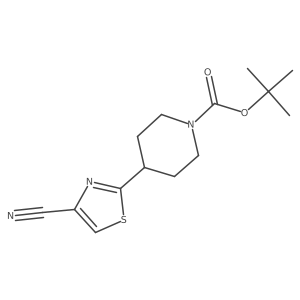 Tert-butyl 4-(4-cyanothiazol-2-YL)piperidine-1-carboxylate结构式