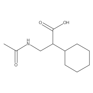 2-Cyclohexyl-3-acetamidopropanoic acid Structure
