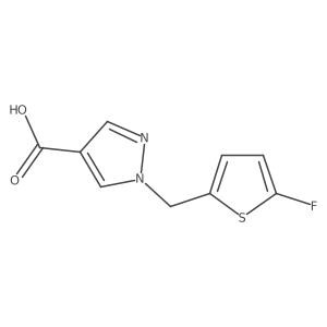 1-[(5-fluorothiophen-2-yl)methyl]-1H-pyrazole-4-carboxylic acid Structure