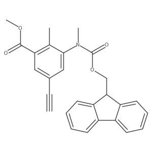 methyl 5-ethynyl-3-({[(9H-fluoren-9-yl)methoxy]carbonyl}(methyl)amino)-2-methylbenzoate结构式