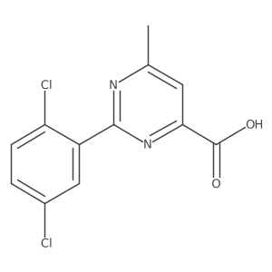 2-(2,5-Dichlorophenyl)-6-methylpyrimidine-4-carboxylic acid Structure