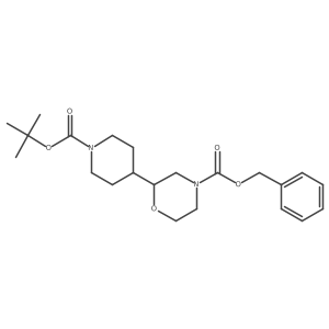 2-(1-Boc-4-piperidyl)-4-Cbz-morpholine Structure