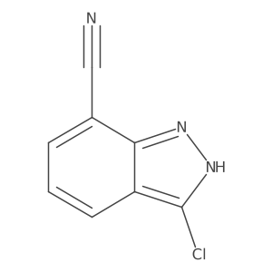 1H-Indazole-7-carbonitrile, 3-chloro-结构式
