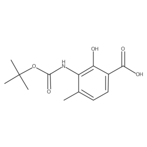 3-{[(Tert-butoxy)carbonyl]amino}-2-hydroxy-4-methylbenzoic acid结构式