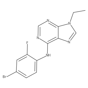 N-(4-bromo-2-fluorophenyl)-9-ethyl-9H-purin-6-amine Structure