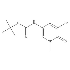 tert-butyl N-(5-bromo-1-methyl-6-oxo-3-pyridyl)carbamate Structure