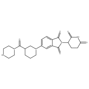 2-(2,6-dioxopiperidin-3-yl)-5-[3-(piperazine-1-carbonyl)piperidin-1-yl]-2,3-dihydro-1H-isoindole-1,3-dione Structure