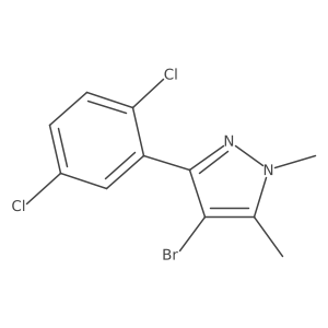 4-bromo-3-(2,5-dichlorophenyl)-1,5-dimethyl-1H-pyrazole结构式