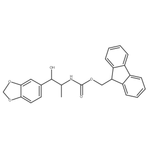(9H-fluoren-9-yl)methyl N-[1-(1,3-dioxaindan-5-yl)-1-hydroxypropan-2-yl]carbamate结构式