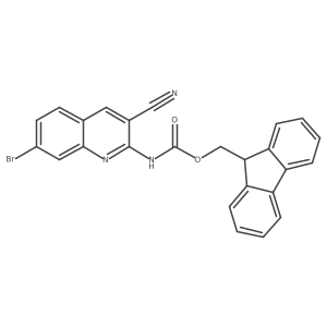 (9H-fluoren-9-yl)methyl N-(7-bromo-3-cyanoquinolin-2-yl)carbamate Structure