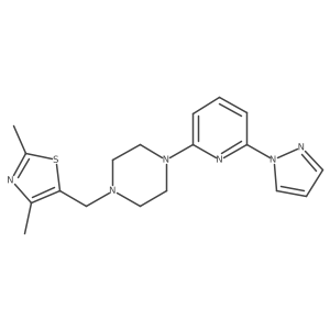 1-[(2,4-dimethyl-1,3-thiazol-5-yl)methyl]-4-[6-(1H-pyrazol-1-yl)pyridin-2-yl]piperazine Structure