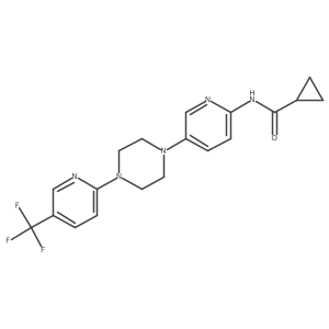 N-(5-{4-[5-(trifluoromethyl)pyridin-2-yl]piperazin-1-yl}pyridin-2-yl)cyclopropanecarboxamide结构式