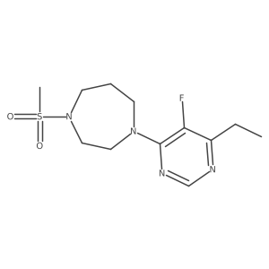 1-(6-Ethyl-5-fluoropyrimidin-4-yl)-4-methanesulfonyl-1,4-diazepane结构式