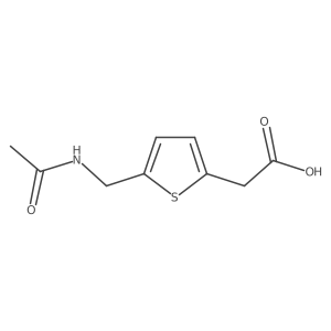 2-(5-Acetylaminomethyl-2-thienyl)-acetic acid Structure