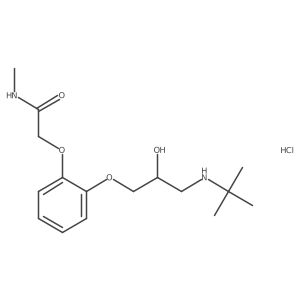 Cetamolol hydrochloride, (S)- Structure